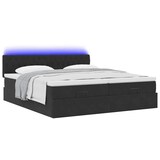 thumbnail of vidaXL Ottoman-Bett mit Matratzen & LEDs Schwarz 160x200 cm Samt