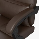 thumbnail of Chefsessel Bürostuhl Massage und Heizung Braun 123x67x66 cm mit Liegefunktion 155 Grad Fußstütze höhenverstellbar Drehstuhl
