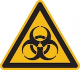 thumbnail of Warnschild, Warnung vor Biogefährdung W009 - ASR A1.3 (DIN EN ISO 7010) - 200 mm Folie selbstklebend