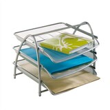 thumbnail of ALBA Set de 3 corbeille à courrier en métal Argenté MESHTRAY3 M