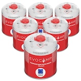 thumbnail of EVOCAMP 6x Propan Butan Gaskartuschen 450g, Schraubkartusche Eurogewinde 7/16" Ventilkartusche 809 ml für Weber Q100 Q1200