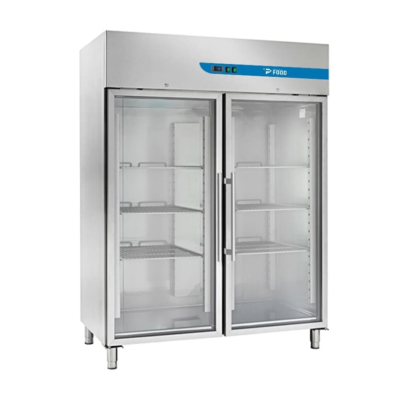 Armadio refrigerato ventilato porta vetro capacità 1400 lt temp. da 0°C a +8°C - classe C