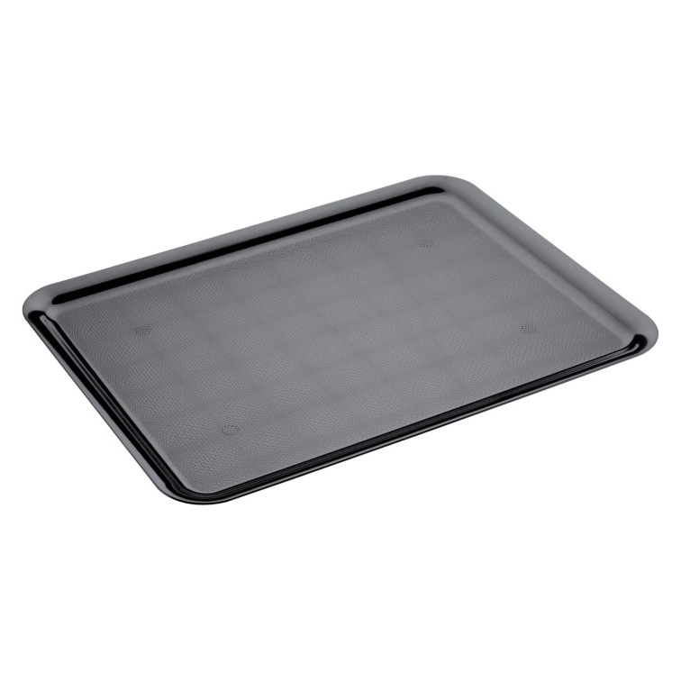 MONOUSO - Serviertablett Plastik "Tray" Schwarz 50x37cm (24 Stück)