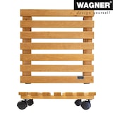thumbnail of WAGNER Pflanzenroller NATURE 35 x 35 x 8 cm, für Innenbereich, Erle massiv, geölt, Tragkraft 100 kg, EU Ware - 20083501