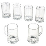 thumbnail of 6x Akki Bierkrug 0,5L mit Sternboden & Henkel Bierhumpen 500ml Seidel Glas