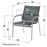 thumbnail of Sieger 379/A-SG Stapel-Loungsessel Sirio, graphit, silbergrau