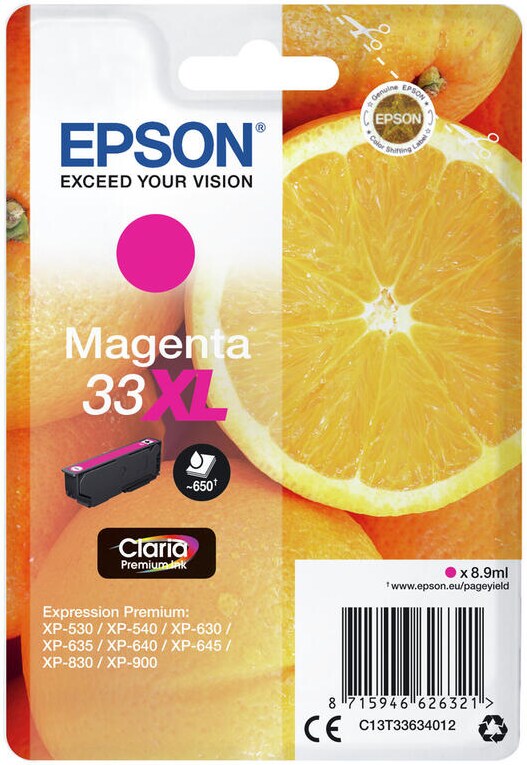 Originele Epson T3363 Magenta inkt voor Xp-530, Xp-540, Xp-630, Xp-635 ...