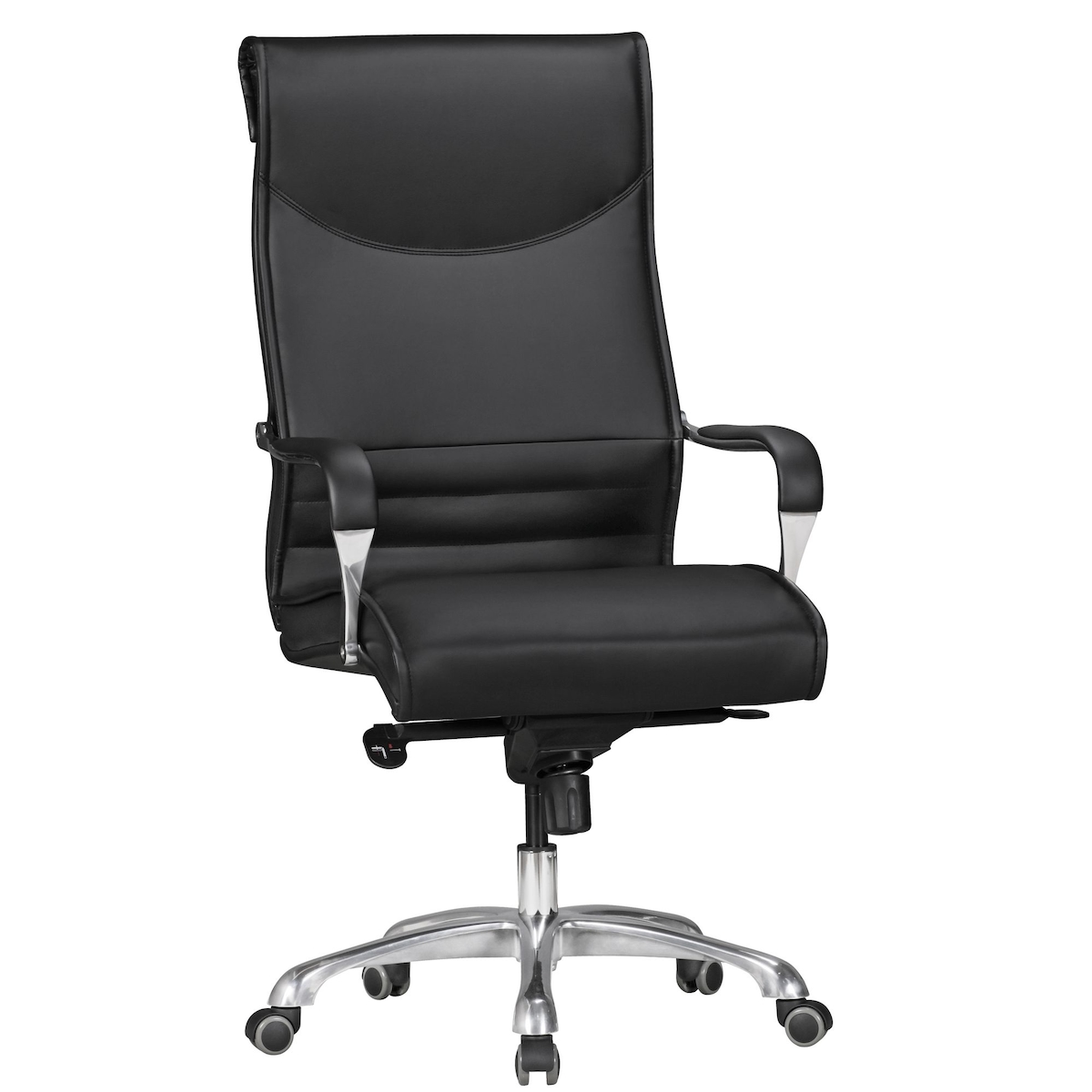 KADIMA DESIGN Bürostuhl BIGBOSS Bezug Kunstleder Schwarz Schreibtischstuhl bis 150 kg, XXL Design Chefsessel höhenverstellbar, Drehstuhl ergonomisch 