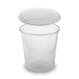thumbnail of 250x Rundbecher klar 500 ml mit Deckel PP tiefkühl- microwellengeeignet