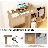 thumbnail of COSTWAY Escritorio pequeño, escritorio para ordenador con 2 compartimentos, mesa para PC, mesa de oficina para espacios reducidos, 80 x 40 x 74 cm