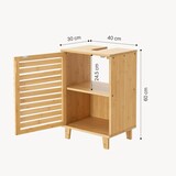 thumbnail of Helloshop26 - Iveland Bambus-Badezimmer-Unterschrank für Waschbecken 60 x 40 x 30 cm Natur-Finish 03_0009980