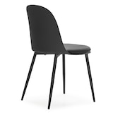 thumbnail of Lot de 4 chaises Kana noir, pieds en métal et assise rembourrée