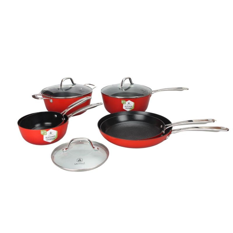 Set de 9pcs RED AirIron Laguiole LA-9120660 usage non-intensif Laguiole Cuisson