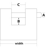 thumbnail of Master Lock Gepanzertes Vorhängeschloss Stahl 80 mm 680EURD