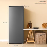 thumbnail of homeX Kühlschrank ohne Gefrierfach groß, freistehender Vollraumkühlschrank - 242 Liter, leise, silber, CS2421E-S