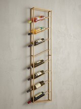 thumbnail of Weinregal Wand Metall Gold 36x150x8 cm Groß für 8 Flaschen, Design Wandregal für die Küche, Flaschenregal Hängend Schmal