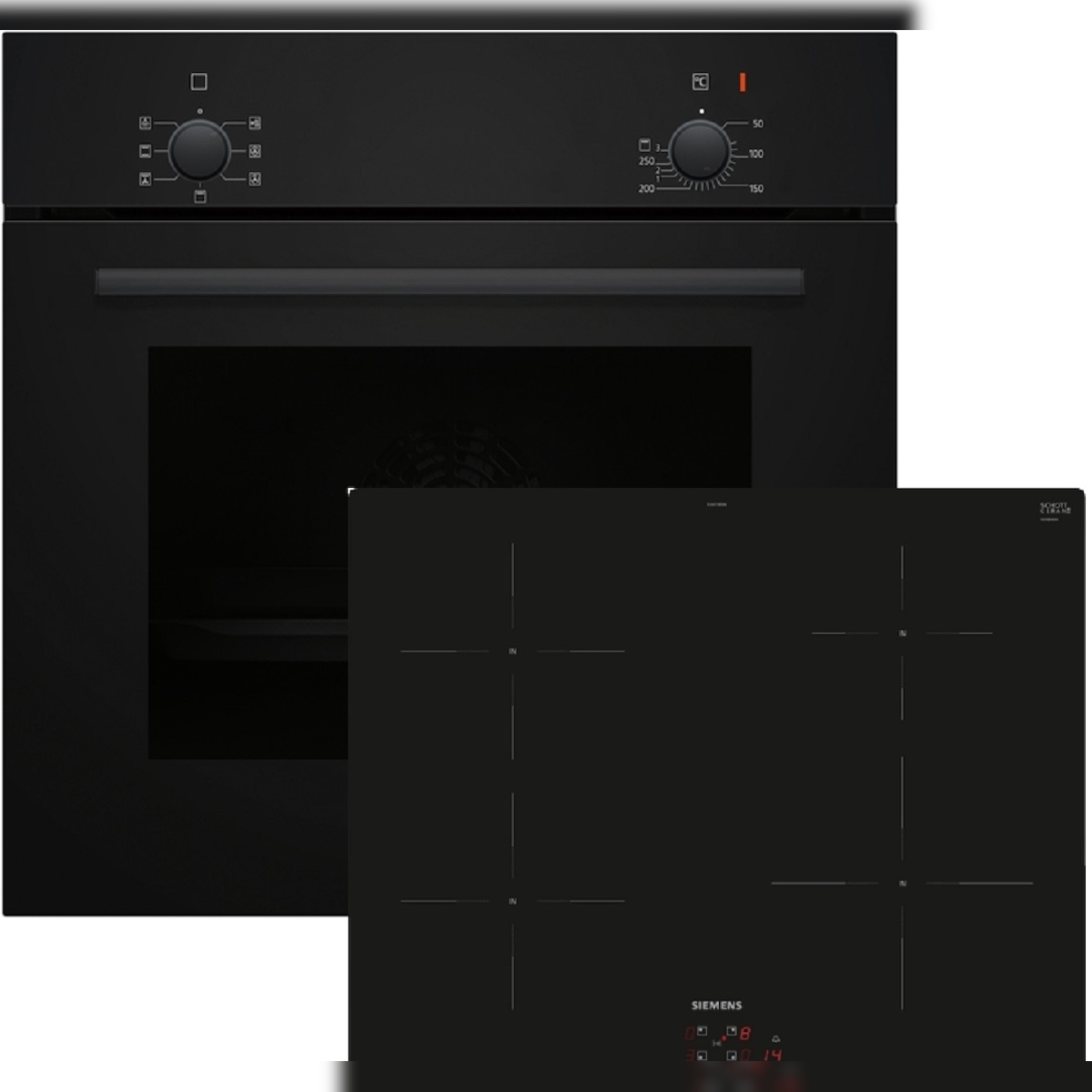 Siemens Einbau-Backofen-Set EQPOWER03I, HB010FBA1 + EU611BEB6E, Einbau-Backofen, Induktionskochfeld