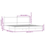 thumbnail of vidaXL Metallbett ohne Matratze Sonoma-Eiche 200x200 cm