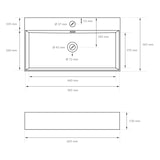 thumbnail of ECD Germany Einbau-/Aufsatzwaschbecken Keramik Weiß 605×365×130 mm, eckig, mit Überlauf, inkl. Ablaufgarnitur