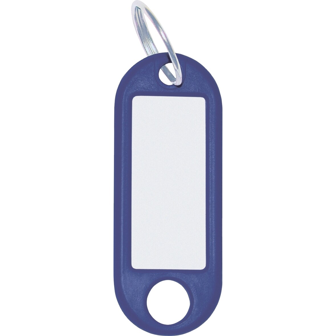 Schlüsselanhänger mit Ring 18mm blau Packung mit 100 Stück