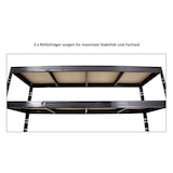 thumbnail of Profi Schwerlastregal Rhino | HxBxT 200x200x60cm | 5 Spanplatten-Ebenen 8mm | Fachlast 500kg | Schwarz