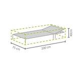 thumbnail of Housse d'extérieur pour chaise longue, gris, 200 cm x 75 cm x 40 cm