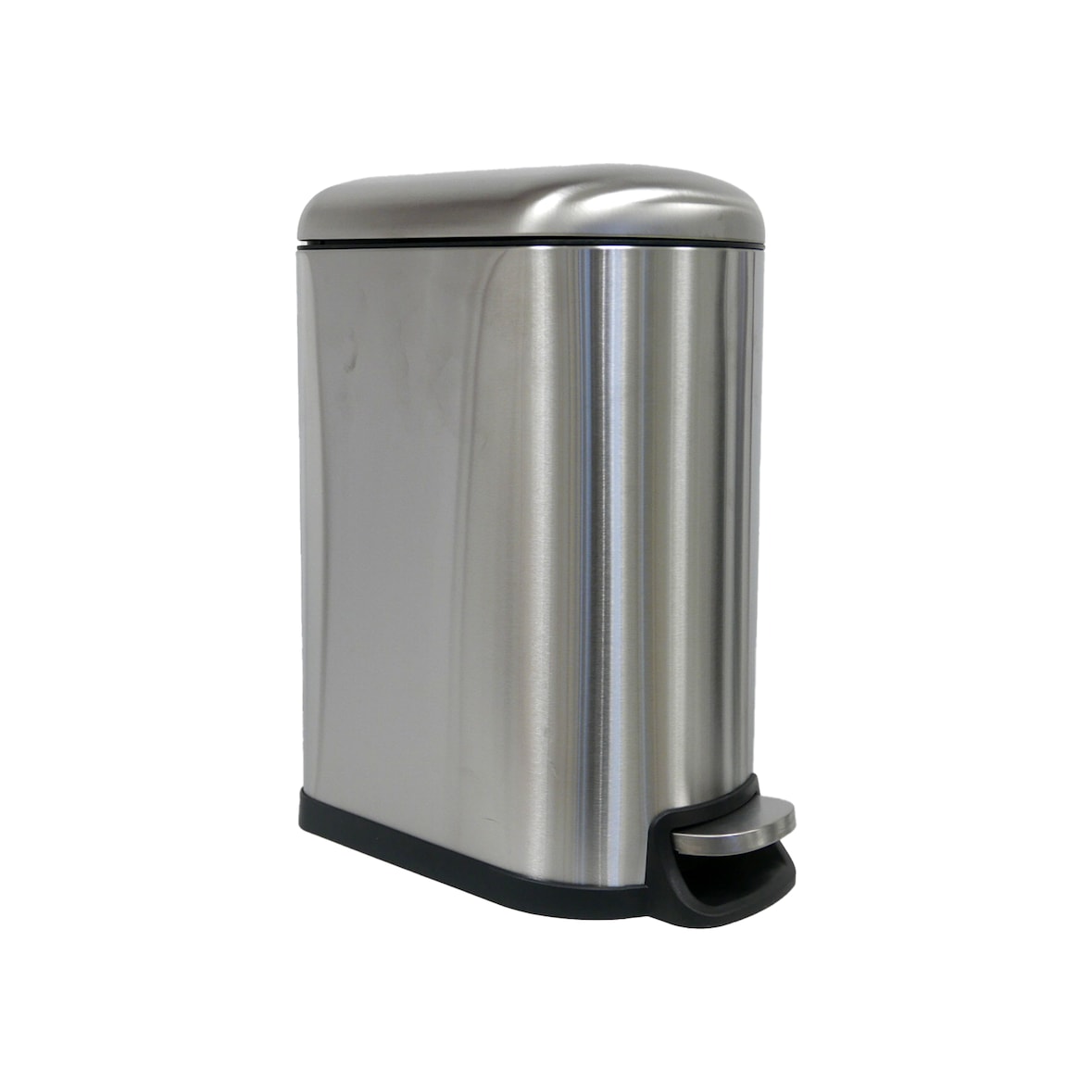 Mülleimer schmal 10 Liter Metall Edelstahl matt mit Absenkautomatik