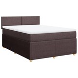 thumbnail of vidaXL Boxspringbett mit Matratze Dunkelbraun 160x200 cm Stoff