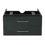 thumbnail of Premium badmeubel HWC-D16, badmeubel wastafel badkamermeubel, hoogglans 90cm ~ zwart