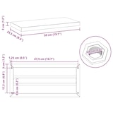 thumbnail of vidaXL Wandregale 2 Stk. 50x23,5x3 cm Silbern Edelstahl