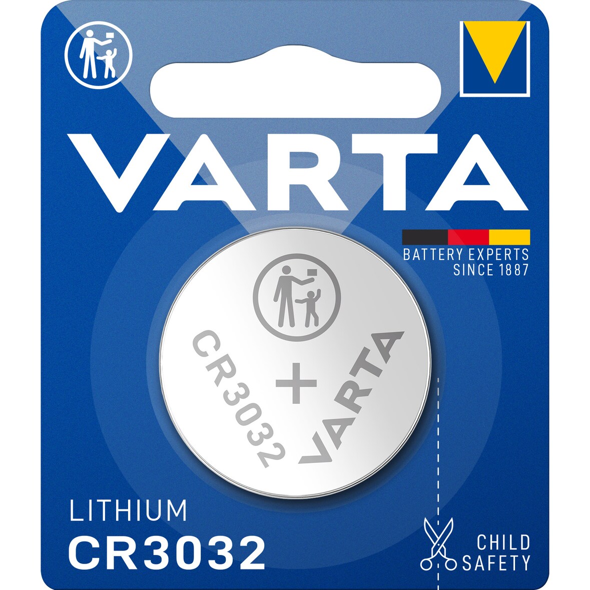 Varta Batterie Lithium, Knopfzelle, CR3032, 3V Electronics, Retail Blister (1-Pack)