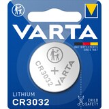 thumbnail of Varta Batterie Lithium, Knopfzelle, CR3032, 3V Electronics, Retail Blister (1-Pack)