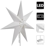 thumbnail of Casaria LED Weihnachtsstern mit Ständer Beleuchtet 60 cm creme Papierstern Weihnachten Weihnachtsdeko Leuchtstern Dekostern Adventsstern
