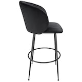 thumbnail of tectake Cadeira de bar Luana, com encosto, aparência de veludo - Conjunto de 4 preto/preto