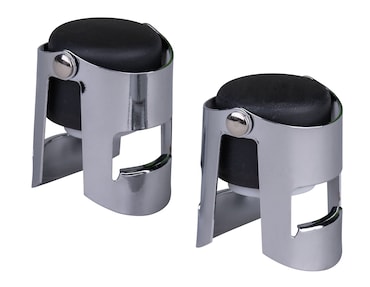 METRO PROFESSIONAL Rolha de champanhe, metal/silicone, 2 unidades
