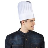 thumbnail of 268 - Einweg Papier-Kochmütze, rund, B 28 x H 25 cm : weiß Papier (Einweg-Kochmützen)