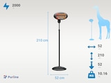 thumbnail of PURLINE Riscaldatore elettrico da esterno HEATY EX2000 con supporto