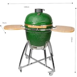 thumbnail of Tarrington House Kamado houtskoolbarbecue Naggado, Ø 54 cm, opbergtafel, verrijdbaar, keramiek/roestvrij staal, groen