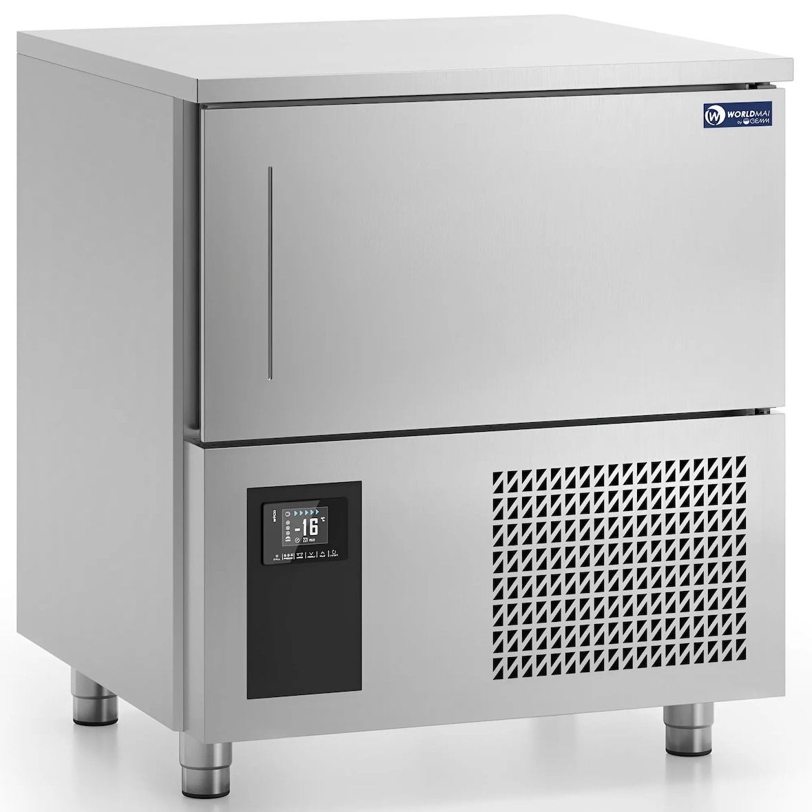 Abatedor de temperatura Worldmai by GEMM com 5 bandejas GN 1/1 para hotelaria. Ultracongelador para alimentos quentes para cozinha industrial.