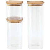thumbnail of PEBBLY Set 3 Pots de conservations carrés 0,8 L + 1,4 L + 2,2 L - Bambou