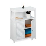 thumbnail of Relaxdays Badschrank, HBT: 80 x 60 x 29 cm, verstellbarer Regalboden, 2 Türen, MDF, Badezimmerschrank, Midischrank, weiß