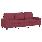 thumbnail of vidaXL 3-Sitzer-Sofa mit Hocker Weinrot 180 cm Stoff