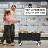 thumbnail of IvoQ Opvouwbare Bolderkar Zwart – Draagvermogen 80 kg – Compact inklapbaar – Stevig stalen frame & 600D polyester – Ideaal voor strand, camping, tuin