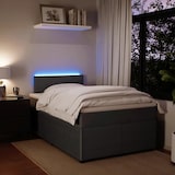 thumbnail of vidaXL Boxspringbett mit Matratze Dunkelgrau 120x190 cm Samt