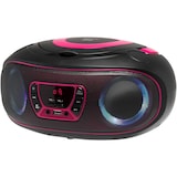 thumbnail of Denver TCL-212BT PINK Lecteur de CD Portable Boombox. Radio FM. Bluetooth. 4W. Entrée AUX. Lecture MP3 Via USB Bleu
