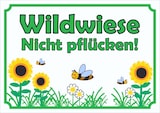 thumbnail of Schild Wildwiese Nicht pflücken waagerecht A5 (148x210mm)