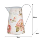 thumbnail of Deko Blech Kanne  20 x 18 x 13 cm Metallblumenvase mit Griff und Ausgießer Vintage Dekoration