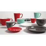 thumbnail of Set de 12 platillos rojos para taza de café expreso