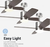 thumbnail of Ventilador de Techo Silencioso con Luz Led Inox 132cm | UNIVERSALBLUE