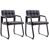 thumbnail of Lot de 2 chaises Canada en Similicuir Noir
